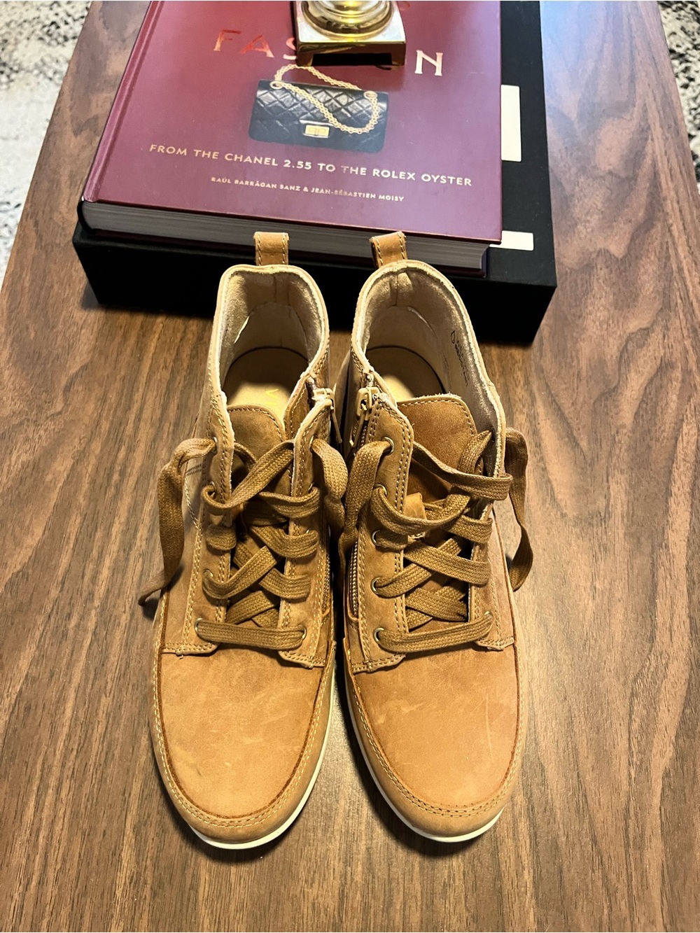 Vionic Shawana Tan Lace-Up Weather-Resistant Bootie